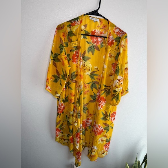 emory park Jackets & Blazers - Emory Park Crochet Kimono Coverup / Size L